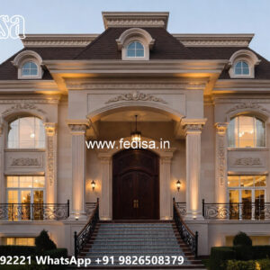 Classic House Design with Decorative Iron Railings No-7436