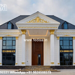 Classic House Design with Elegant Exterior Lighting No-7449
