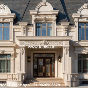 Classic House Design with Elegant Balcony Railings No-7457