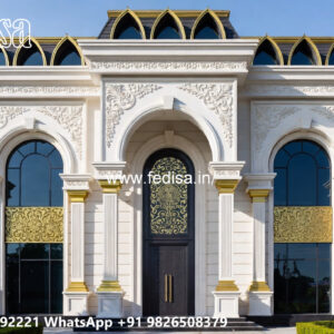 Classic Villa Design with Decorative Pillar Details No-7514