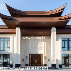 Classic Villa Design with Elegant Home Entrance No-7549