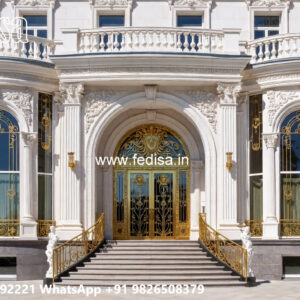 Classic Villa Design with Beautiful Balcony Railings No-7573