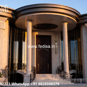 Classic Villa Design with Elegant Decorative Pillars No-7609