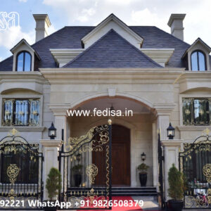 Classic Villa Design with Stylish Front Garden No-7643
