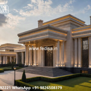 Luxury House Design with Grand Entrance and Elevation No-7658