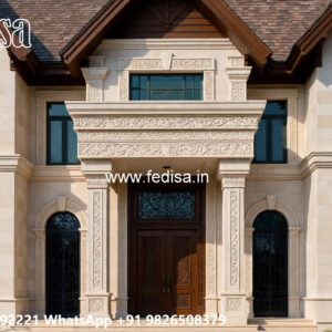 Classic House Design with Decorative Pillar Concepts No-7823