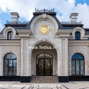 Classic House Design with Elegant Outdoor Lighting No-7864