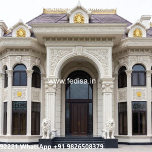 Classic House Design with Elegant Exterior Lighting No-7899