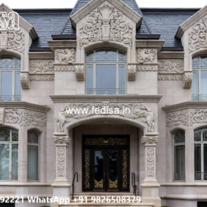 Classic House Design with Elegant Balcony Railings No-7907