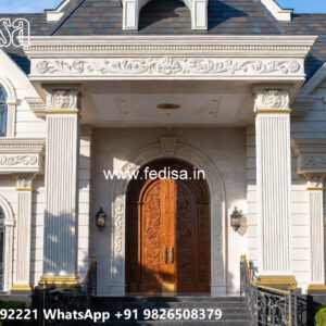 Classic Villa Design with Decorative Pillar Details No-7964