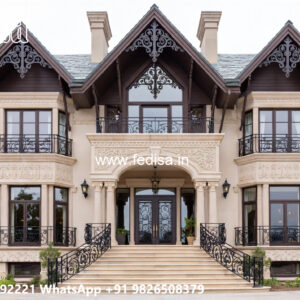 Classic Villa Design with Beautiful Roof Architecture No-7979
