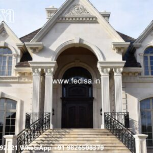 Classic Villa Design with Luxury Exterior Landscaping No-8019