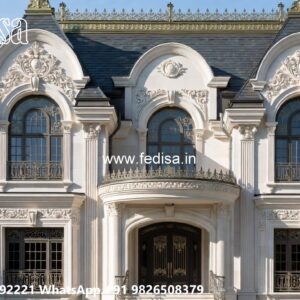 Classic Villa Design with Beautiful Balcony Railings No-8023