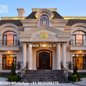 Classic Villa Design with Beautiful Garden Pathways No-8045
