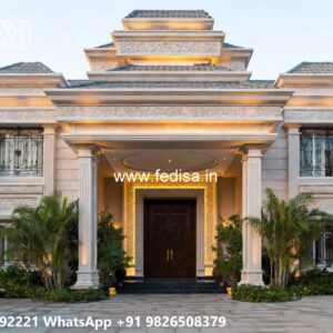Classic Villa Design with Beautiful Marble Details No-8090