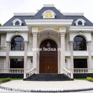 Classic House Design with Elegant Outdoor Lighting No-8314