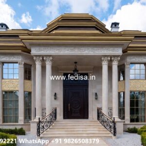 Classic House Design with Elegant Exterior Lighting No-8349