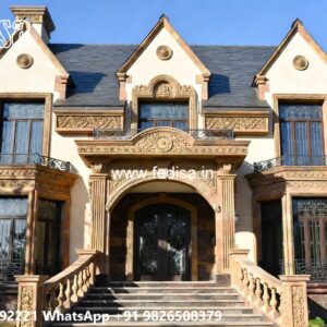 Classic House Design with Decorative Entry Door Ideas No-8367