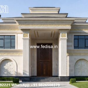 Classic House Design with Elegant Marble Staircase No-8374