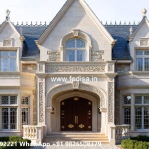 Classic Villa Design with Beautiful Garden Landscape No-8410