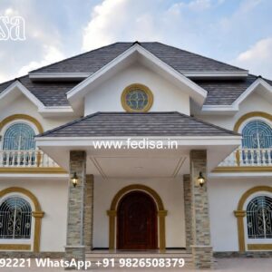 Classic Villa Design with Decorative Wooden Details No-8468