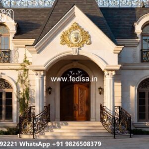 Classic Villa Design with Beautiful Balcony Railings No-8473