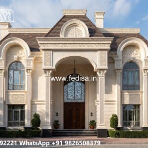 Classic Villa Design with Elegant Decorative Pillars No-8509