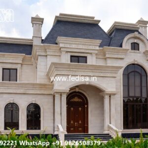 Classic Villa Design with Decorative Stone Cladding No-8524