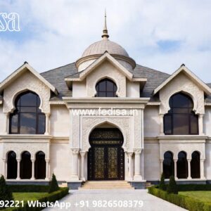 Classic House Design with Elegant Front Yard Ideas No-8748