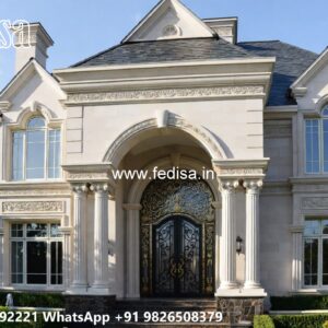 Classic House Design with Elegant Outdoor Lighting No-8764