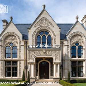 Classic House Design with Elegant Exterior Lighting No-8799