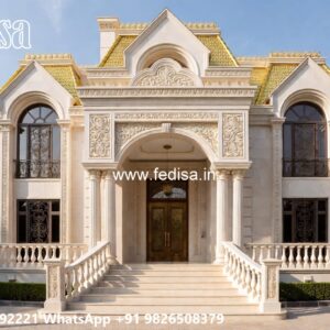 Classic House Design with Elegant Balcony Railings No-8807