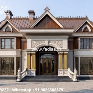 Classic Villa Design with Beautiful Roof Architecture No-8879