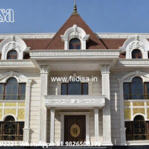 Classic Villa Design with Decorative Iron Railings No-8906