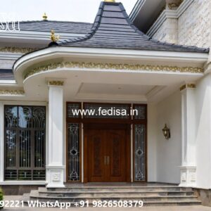 Classic Villa Design with Elegant Decorative Pillars No-8959