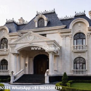 Classic Villa Design with Decorative Stone Cladding No-8974