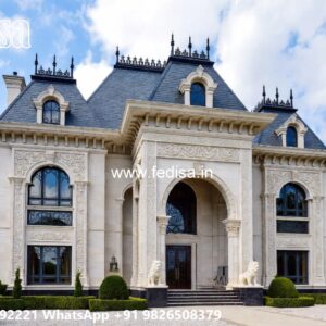 Classic Villa Design with Elegant Entrance Gate Ideas No-8979