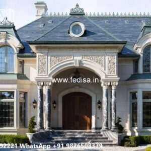 Classic House Design with Beautiful Garden Landscape No-9171