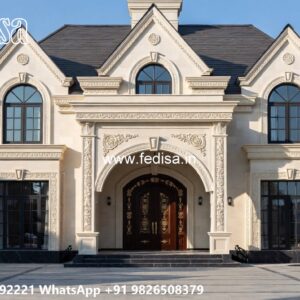 Classic House Design with Elegant Exterior Lighting No-9249