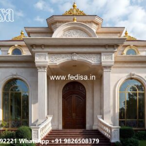 Classic House Design with Elegant Balcony Railings No-9257