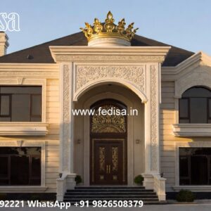 Classic House Design with Decorative Entry Door Ideas No-9267