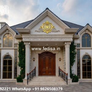 Classic Villa Design with Beautiful Roof Architecture No-9329