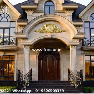 Classic Villa Design with Stylish Marble Flooring No-9332