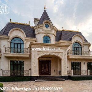 Classic Villa Design with Elegant Home Entrance No-9349