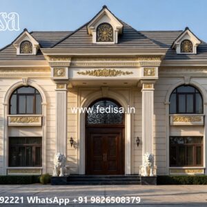 Classic Villa Design with Beautiful Balcony Railings No-9373
