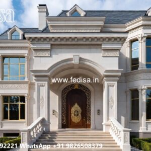 Classic Villa Design with Beautiful Garden Pathways No-9395