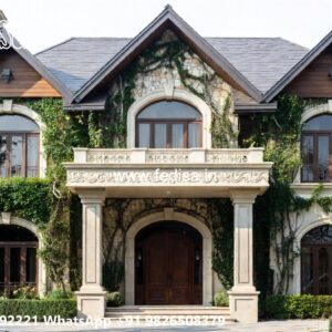 Classic Villa Design with Beautiful Villa Landscaping No-9400