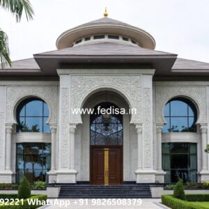 Classic House Design with Elegant Front Yard Ideas No-9648