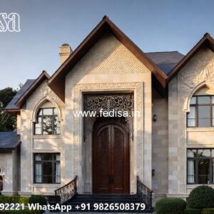 Classic House Design with Elegant Outdoor Lighting No-9664