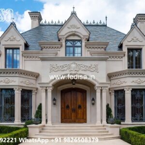Classic House Design with Decorative Entry Door Ideas No-9717